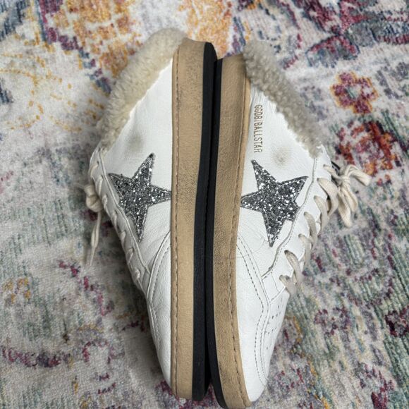 Golden Goose Ball Star Sabot Shearling Sneakers - Picture 3 of 10